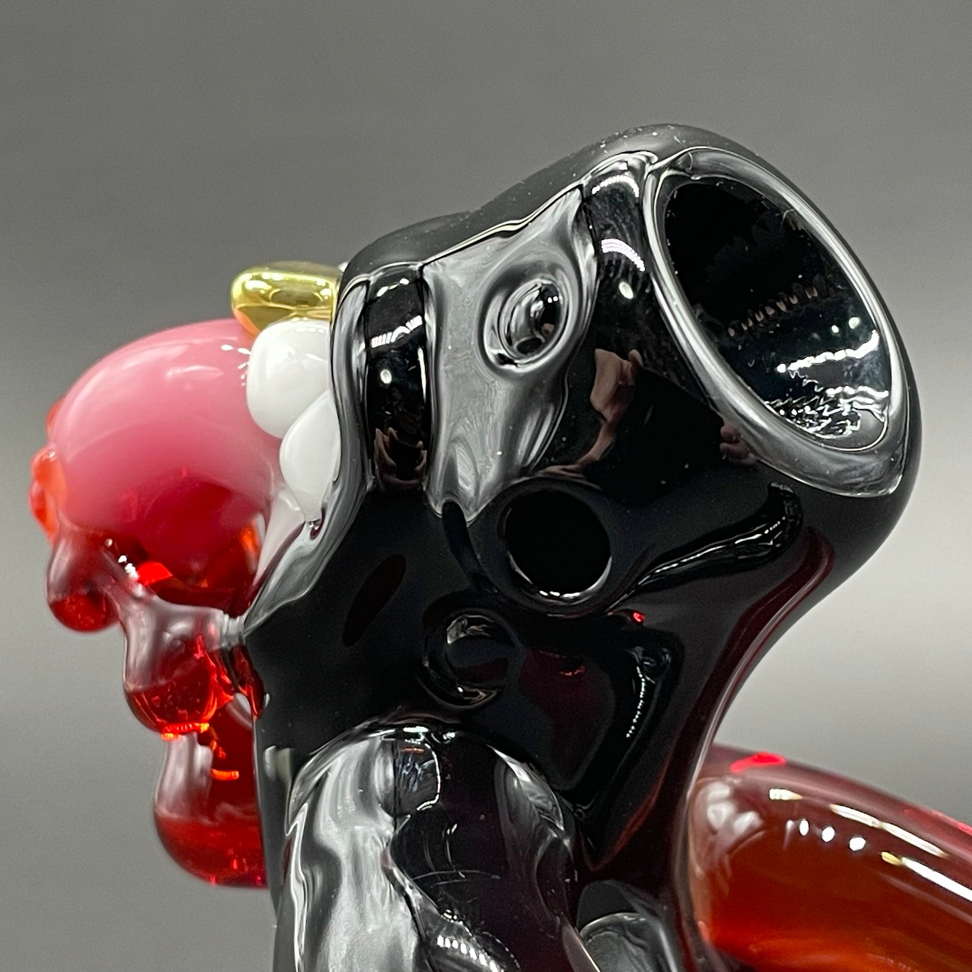 Red tusk Sherlock glass art - premium handcrafted piece
