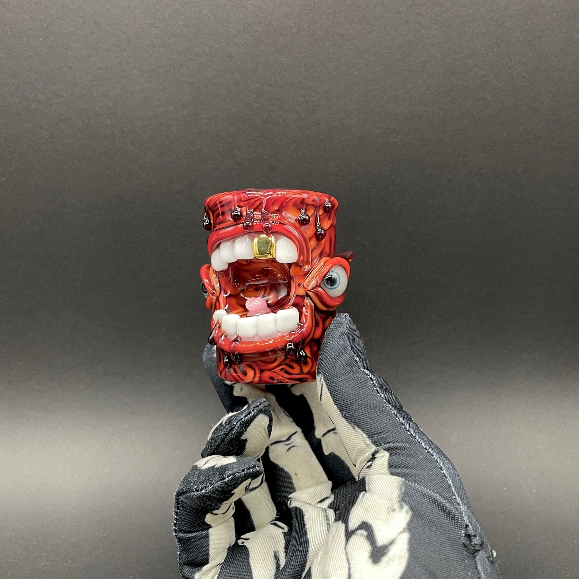 Artisan glass mind scrambler shot glass - detailed craftsmanship