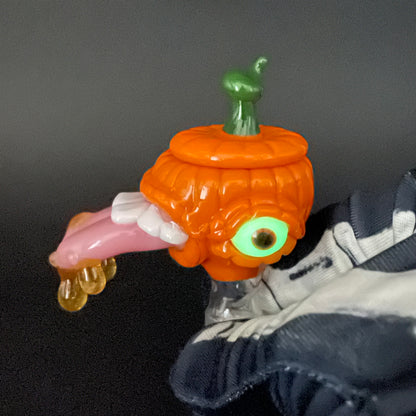 Hand-blown 14mm drooling tongue slide - Leviathan Glass original