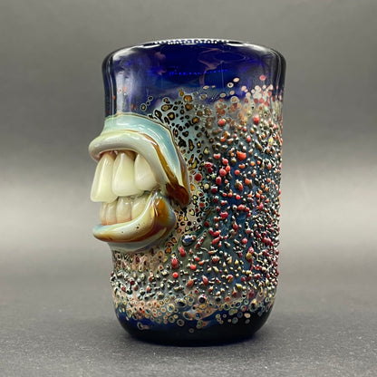 MOUTH shot glass by Leviathan Glass - artisan detail