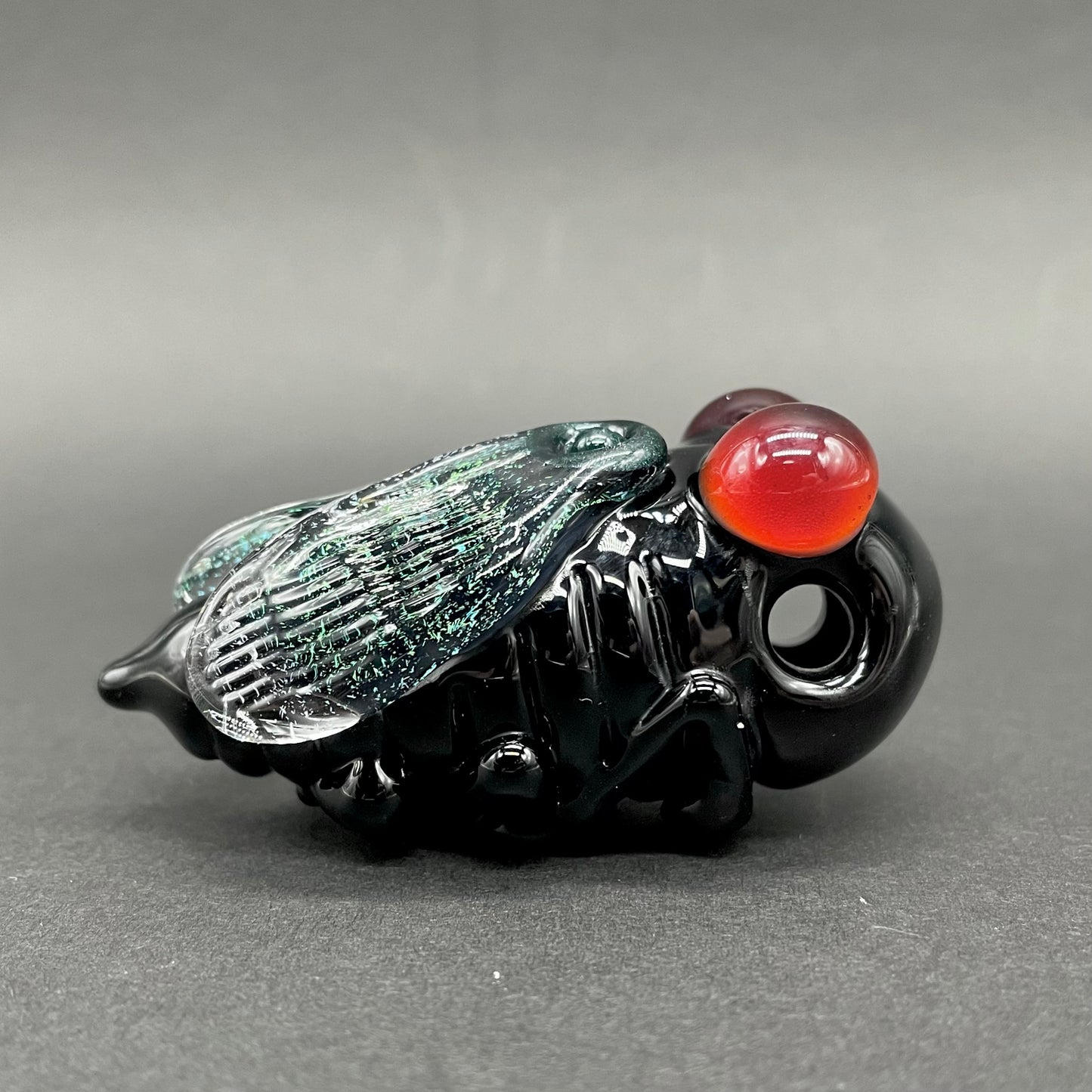Artisan glass Cicada pendant - detailed craftsmanship