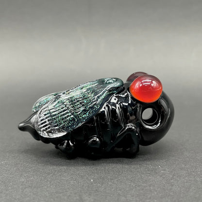 Artisan glass Cicada pendant - detailed craftsmanship