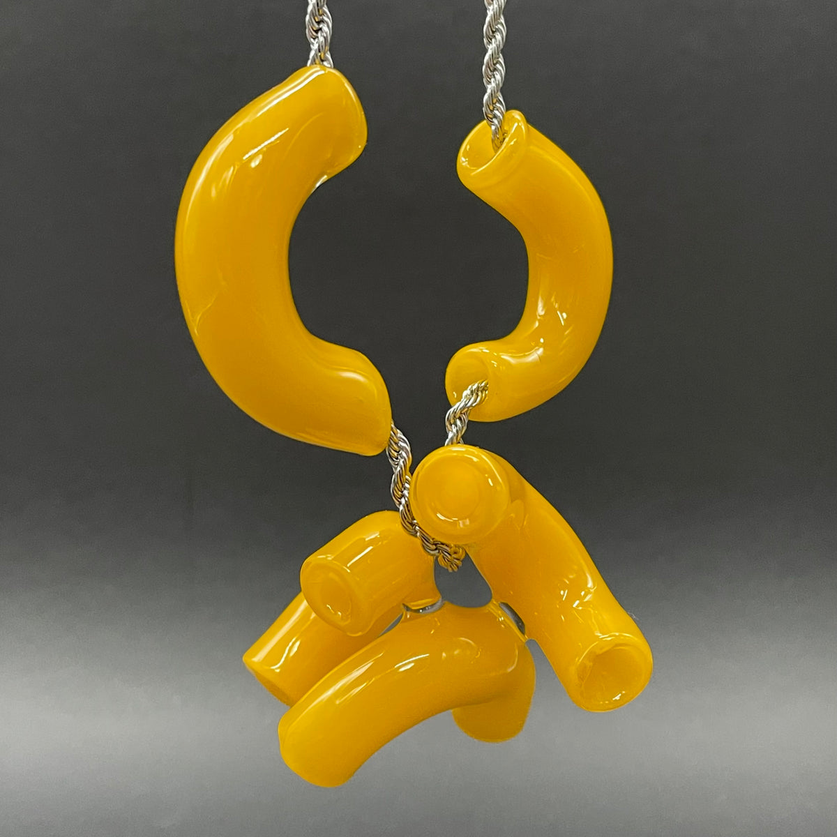 Macaroni and cheese necklace