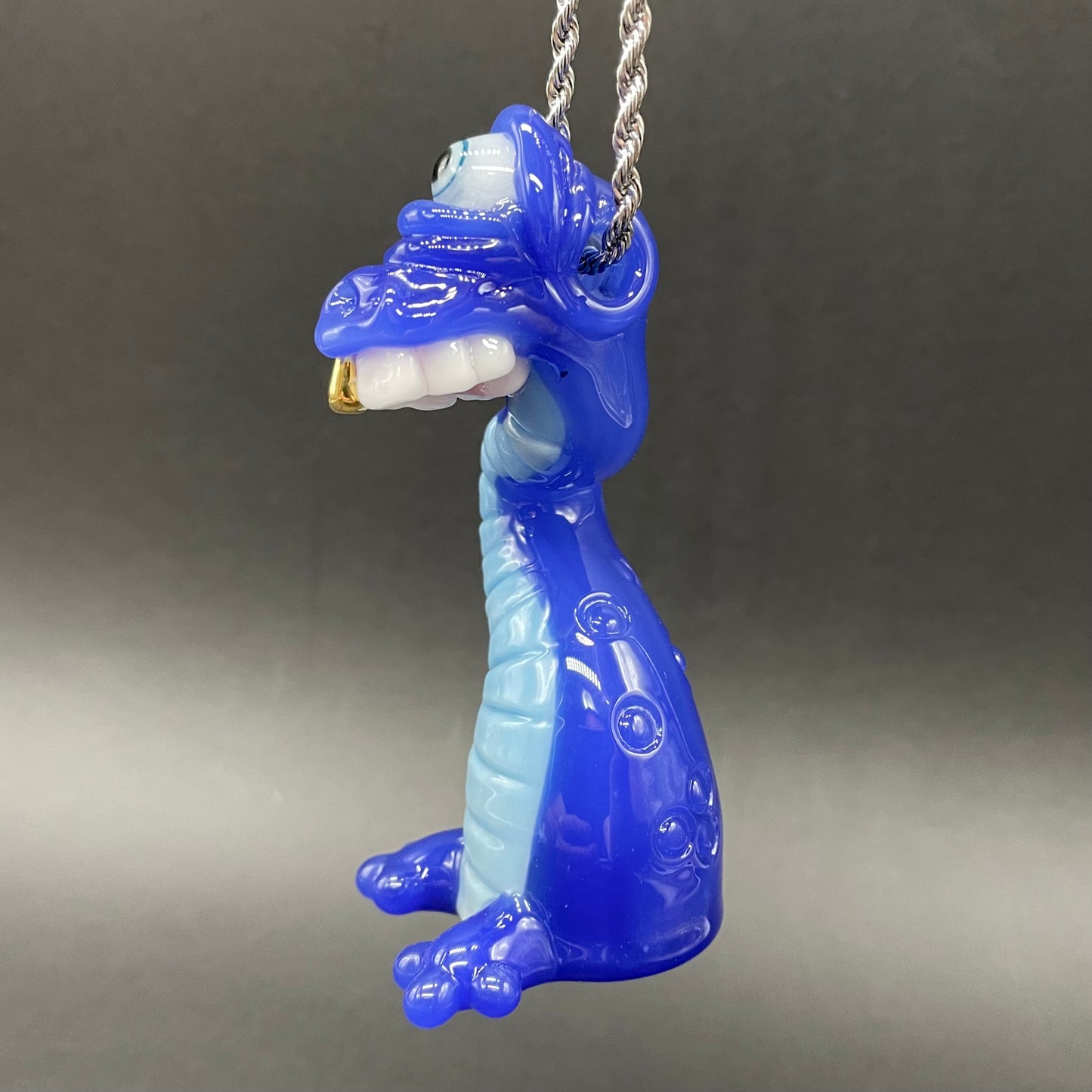 Cyclopsasarus glass pendant hand blown glass art - Leviathan Glass