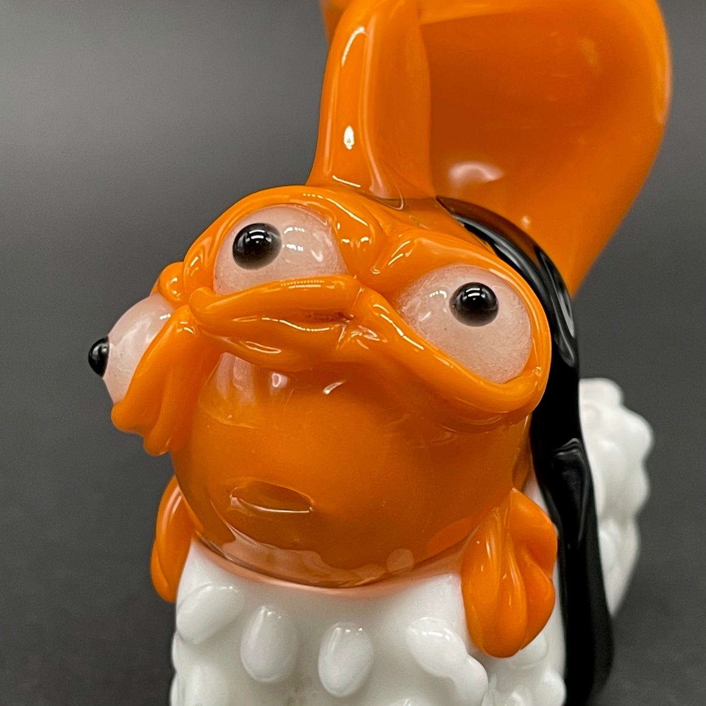 Mutant three eyed fish sushi glass pendant