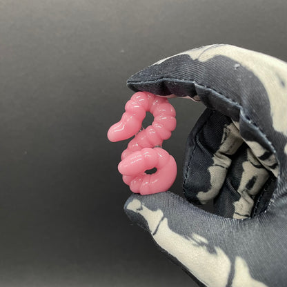 glass earthworm pendant