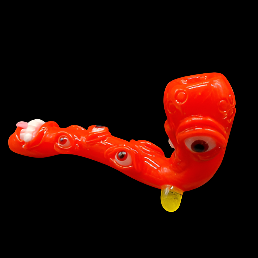 Hand-blown glass Poppy Argus Gandalf by Leviathan Glass