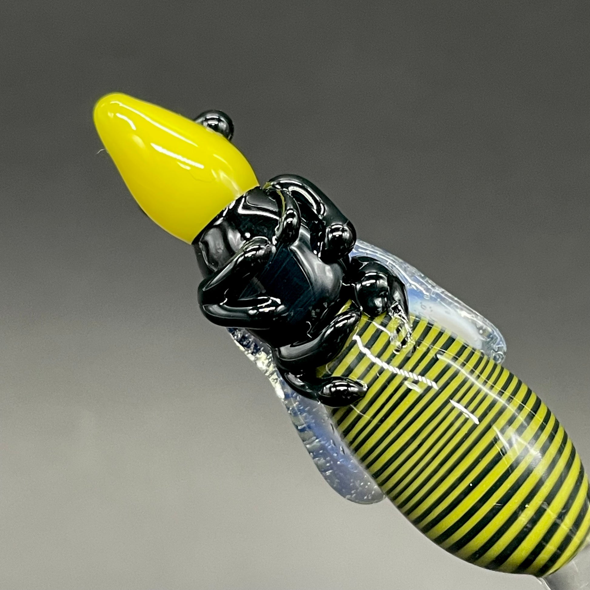 Premium Small glass Bee Honey Dipper - collectible glass art