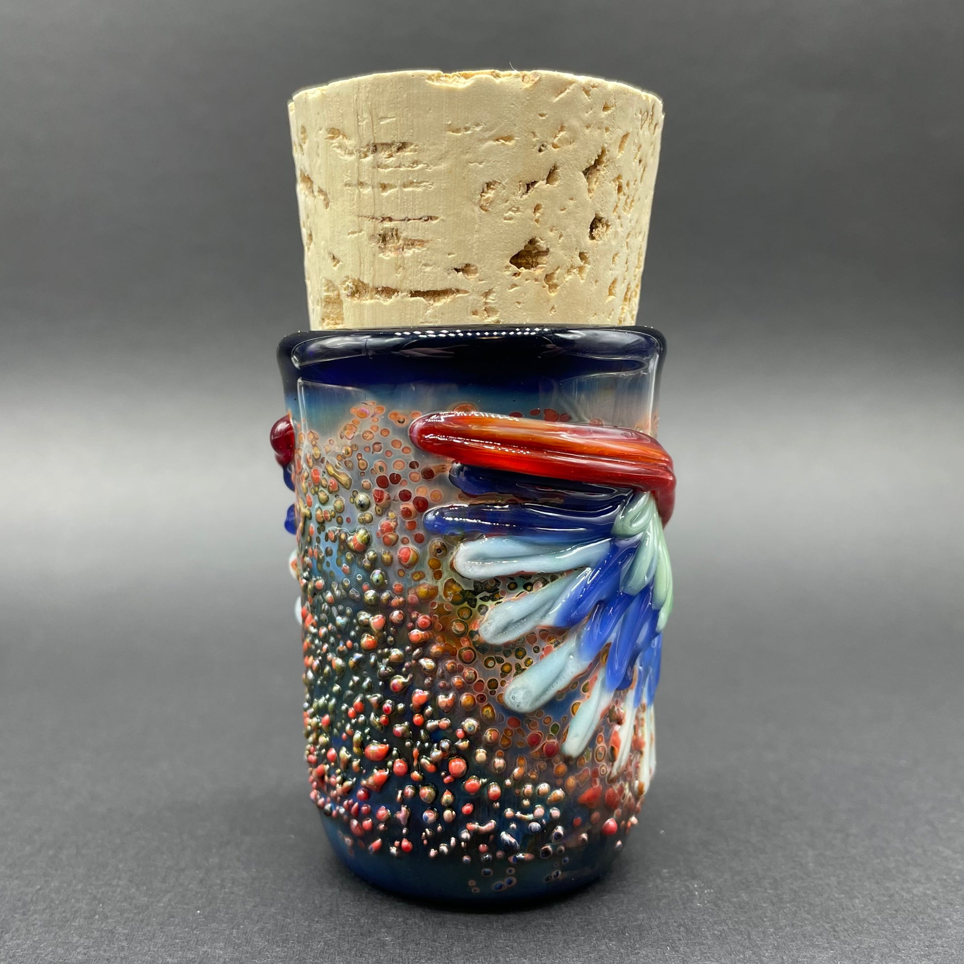 Premium Winged phoenix cork jar - collectible glass art