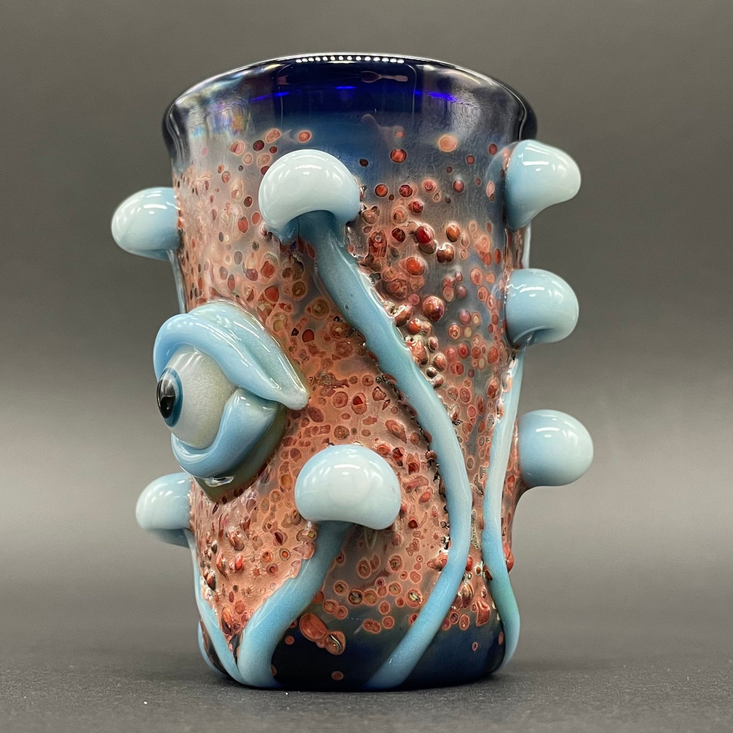 Leviathan Glass Siberia mushroom shot glass. - hand-blown art