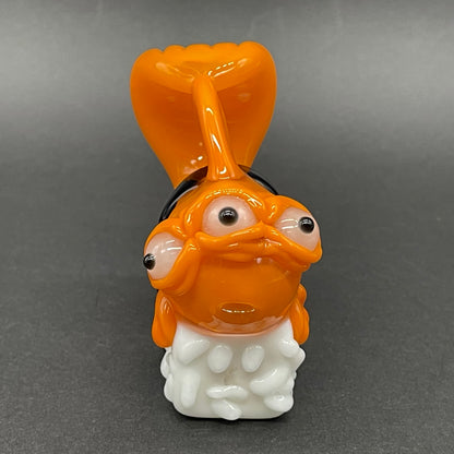 Mutant three eyed fish sushi glass pendant