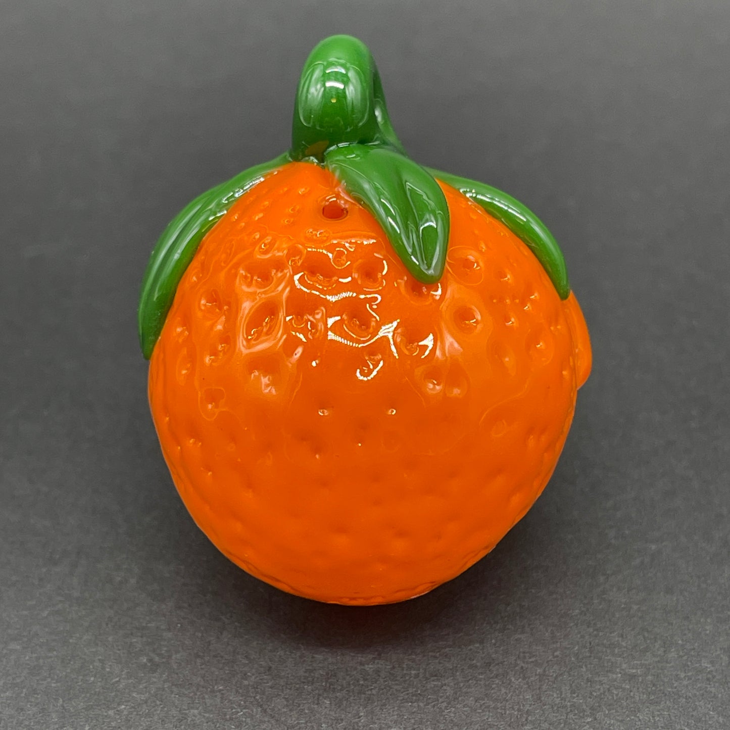 Hand-blown Toothy orange pendant - Leviathan Glass original