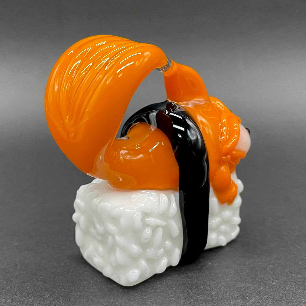 Mutant three eyed fish sushi glass pendant