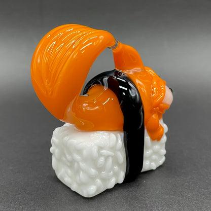 Mutant three eyed fish sushi glass pendant