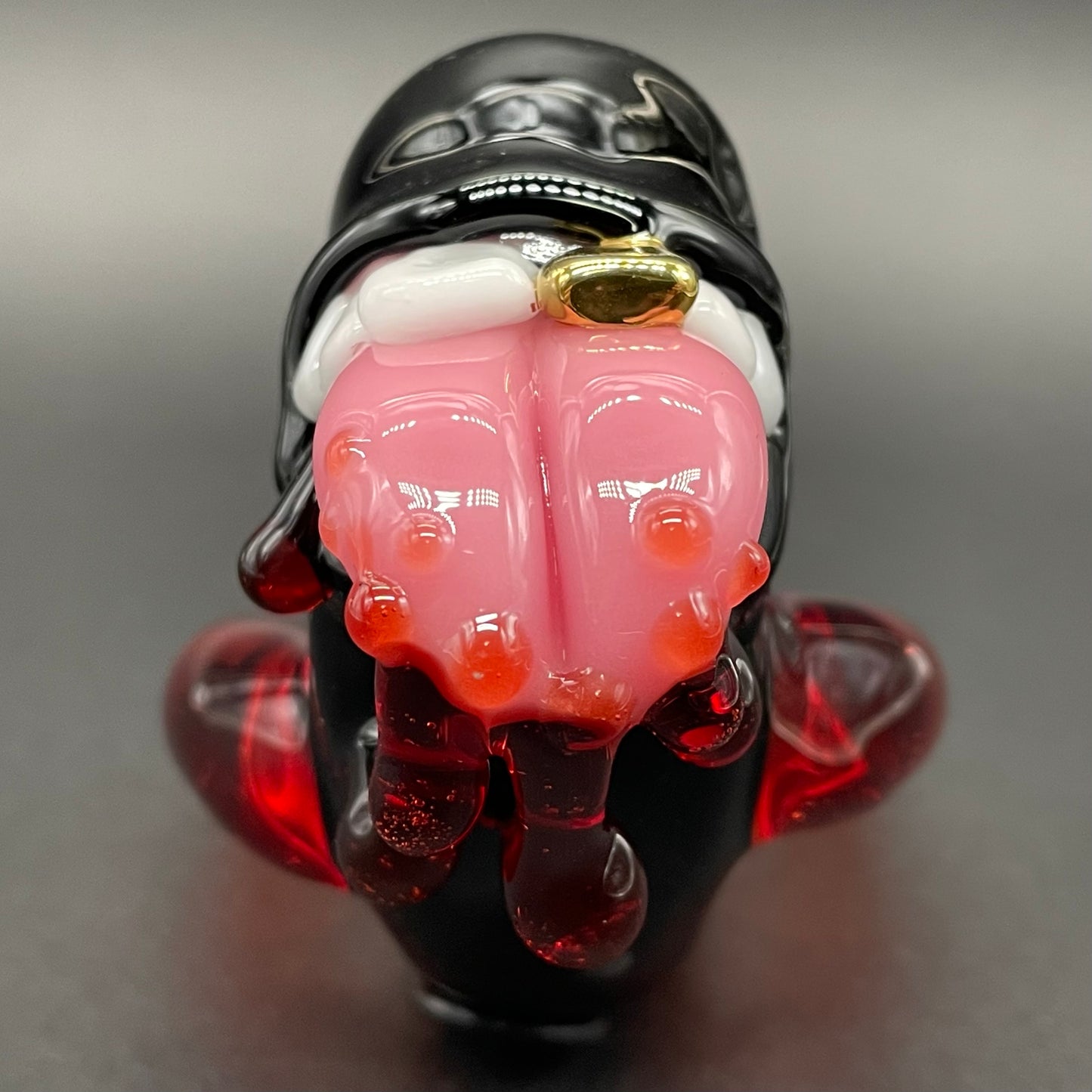 Leviathan Glass Red tusk Sherlock - hand-blown art