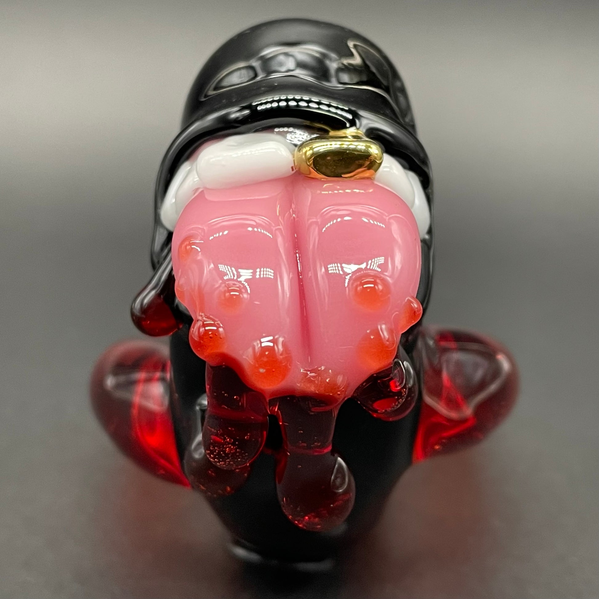 Leviathan Glass Red tusk Sherlock - hand-blown art