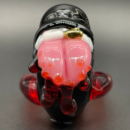 Leviathan Glass Red tusk Sherlock - hand-blown art