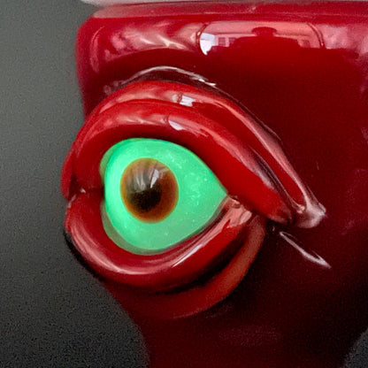 18mm Cyclopean Santa slide by Leviathan Glass - artisan detail