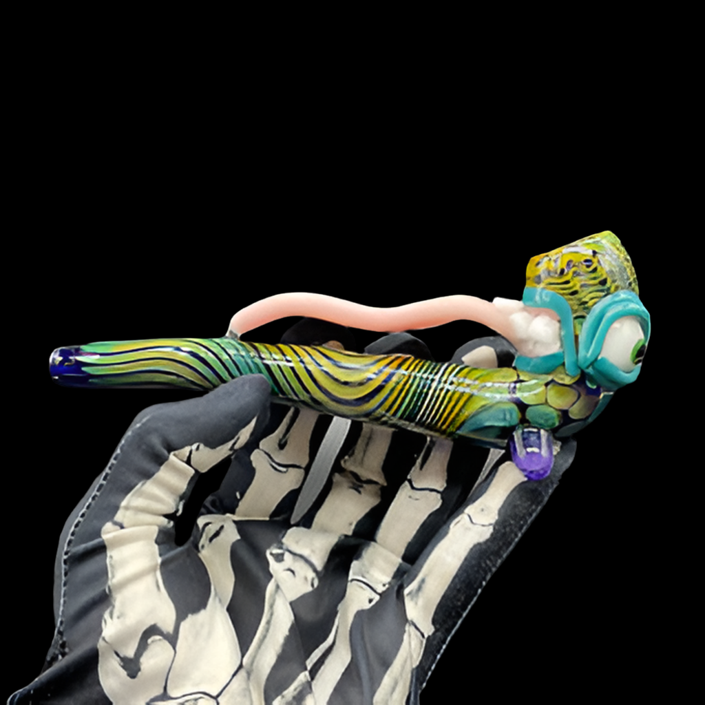 Hand-blown glass Long Tongue Gandalf by Leviathan Glass