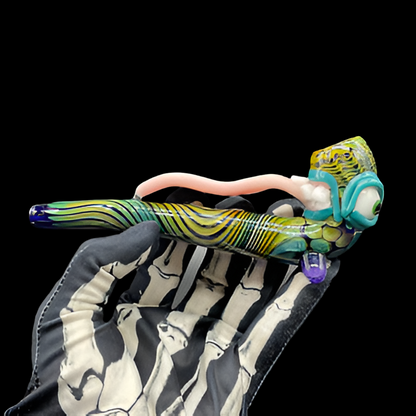 Hand-blown glass Long Tongue Gandalf by Leviathan Glass