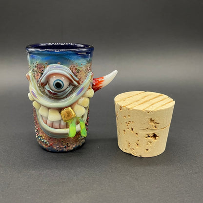 Smiley Face Cyclops Cork Jar