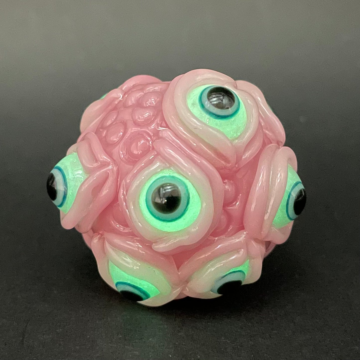 Hand-blown Pink Argus pendant - Leviathan Glass original