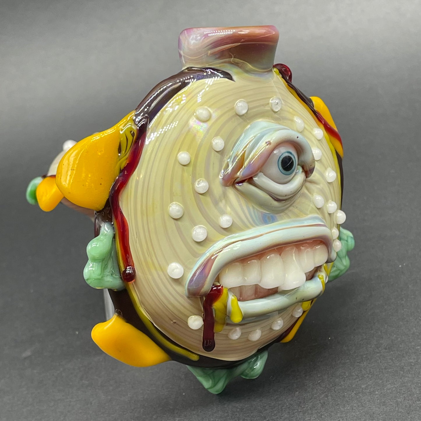 Cheeseburger in paradise ash catch craftsmanship - artisan glass work