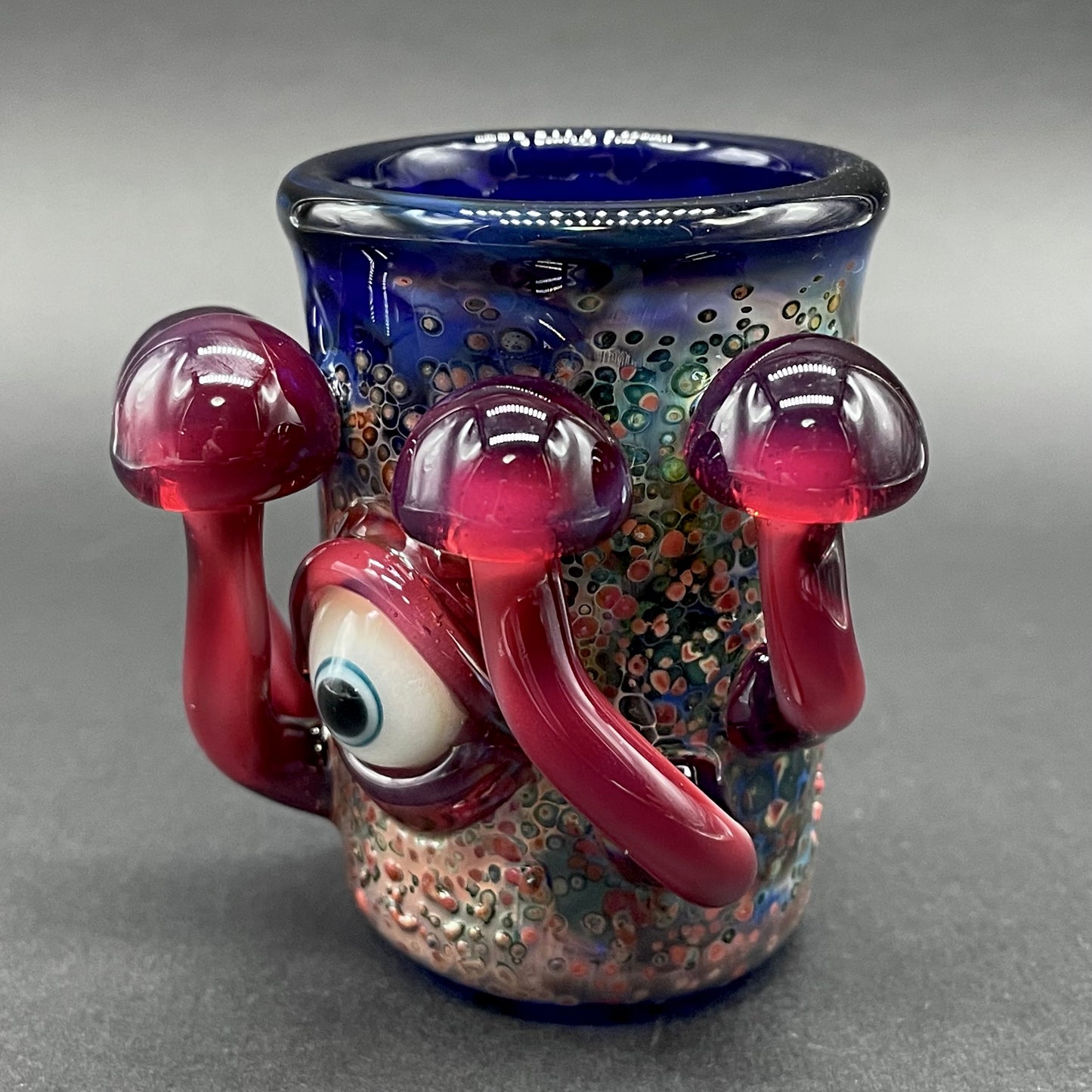 Leviathan Glass Phoenix mushroom shot glass - hand-blown art
