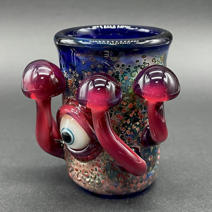 Leviathan Glass Phoenix mushroom shot glass - hand-blown art