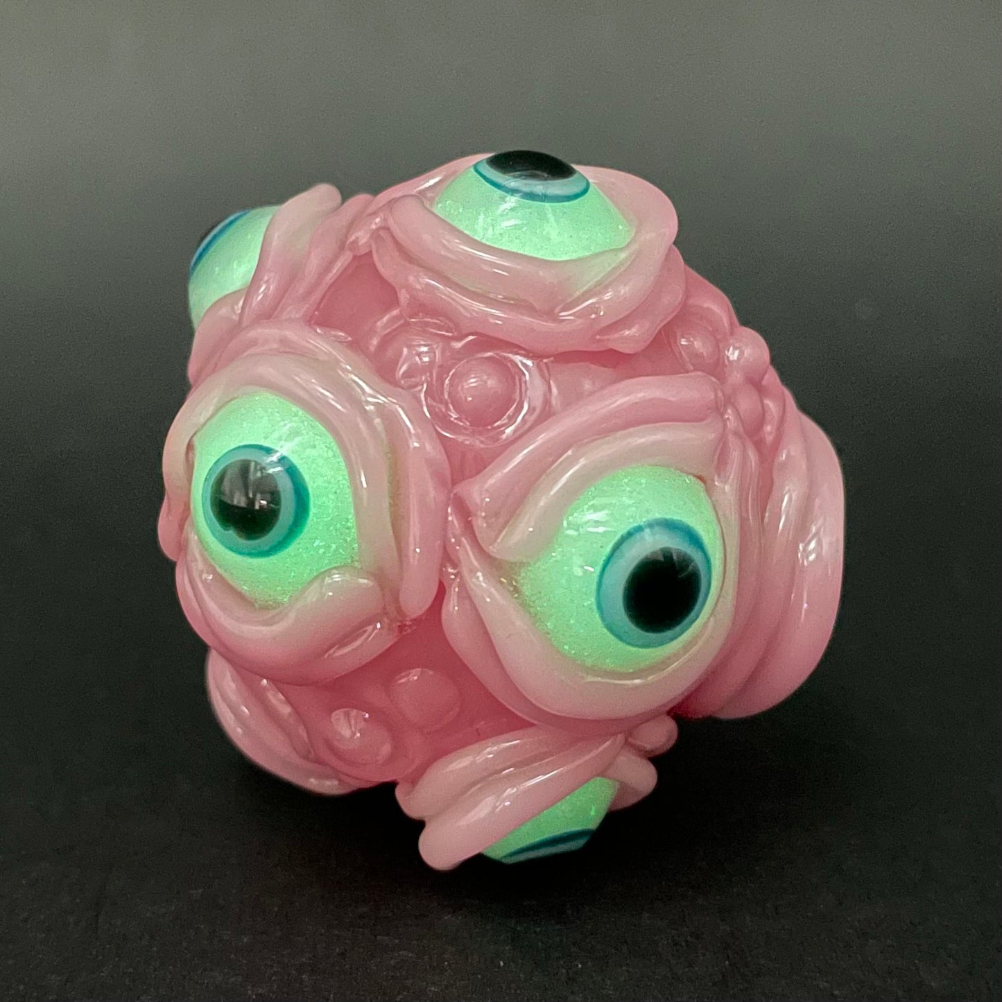 Hand-blown Pink Argus pendant - Leviathan Glass original