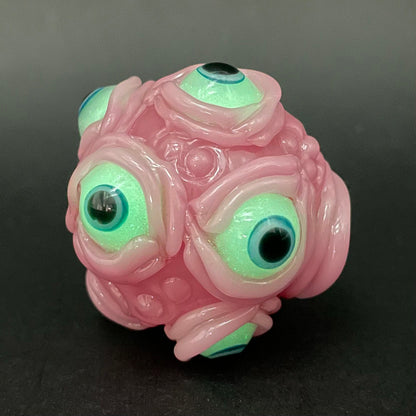 Hand-blown Pink Argus pendant - Leviathan Glass original