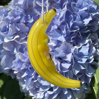 Banana pendant by Leviathan Glass - artisan detail
