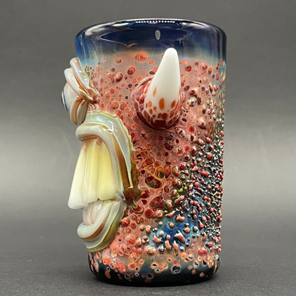 Big tooth Cyclops shot glass by Leviathan Glass - artisan detail
