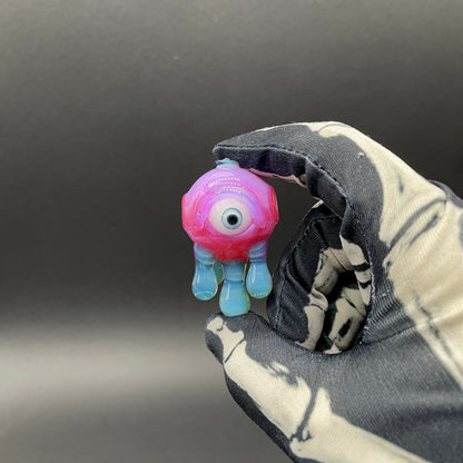 Drippy cyclops glass pendant hand blown glass art - Leviathan Glass