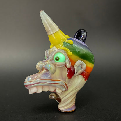 Hand-blown Ice cream kid glass pendant - Leviathan Glass original
