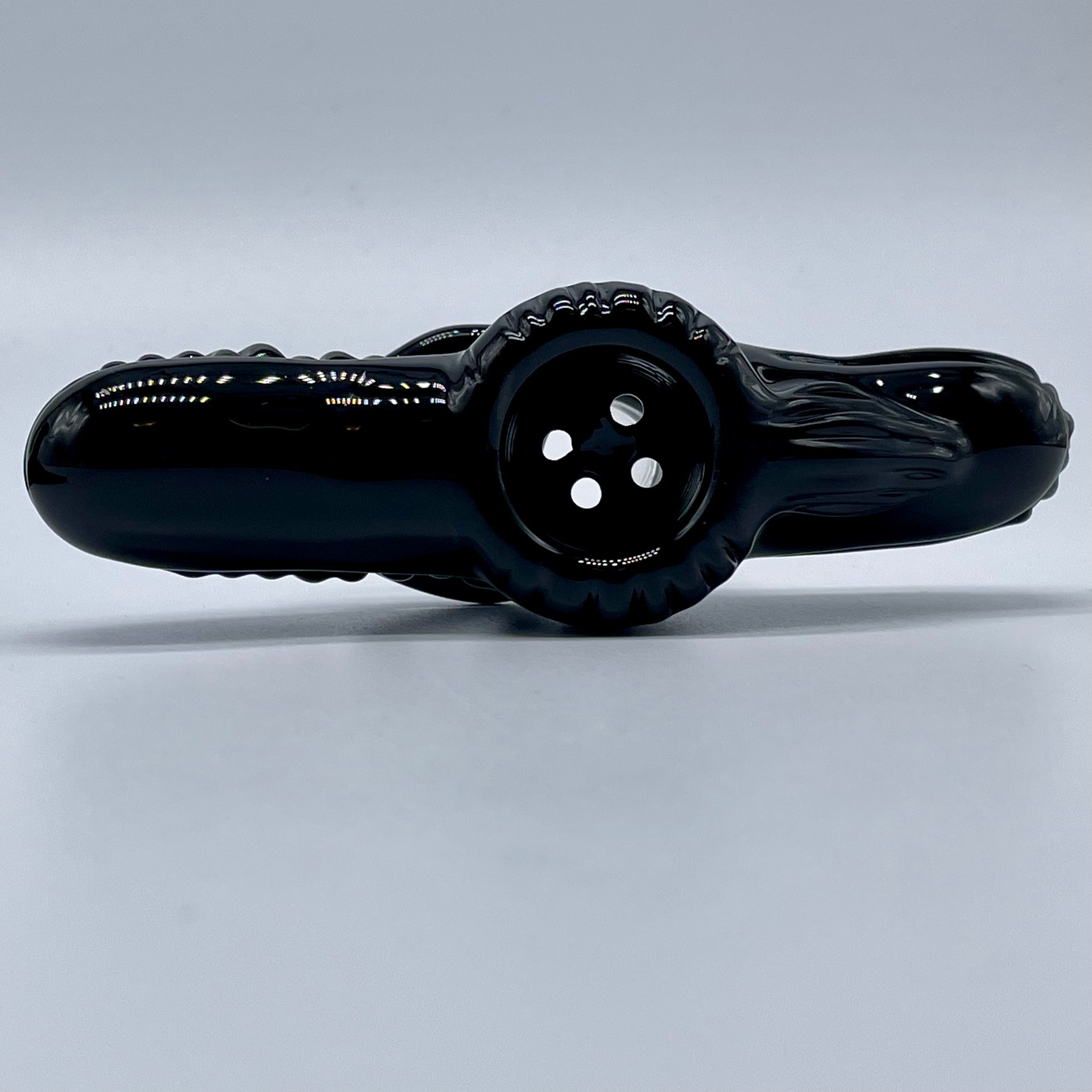 Hand-blown 18mm xenomorph slide with stand - Leviathan Glass original