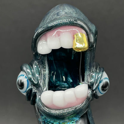 Hand-blown Dichroic tentacle pendant - Leviathan Glass original
