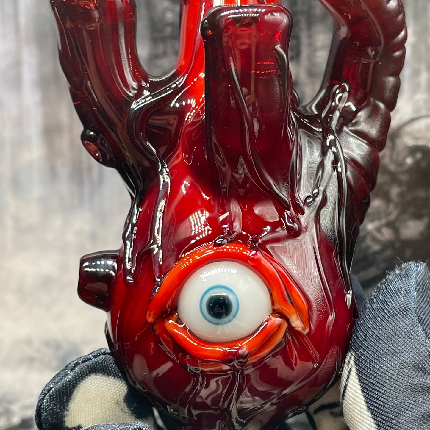Anatomical heart spoon by Leviathan Glass - artisan detail