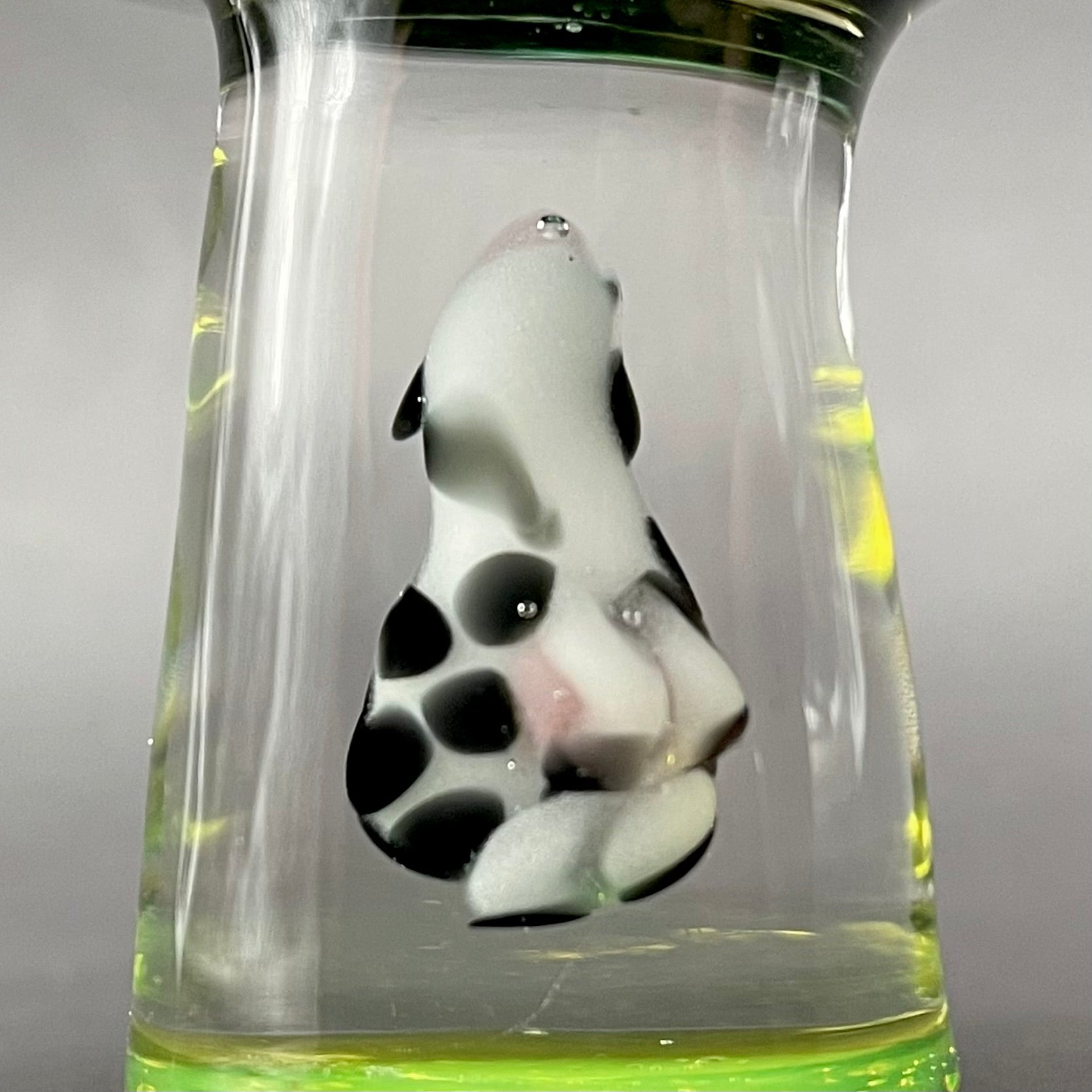 Leviathan Glass Alien abduction pendant (cow) - hand-blown art