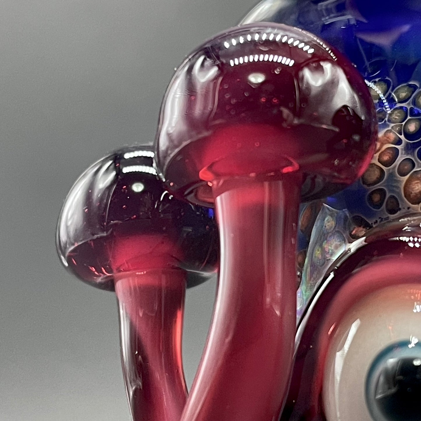 Premium Phoenix mushroom shot glass - collectible glass art