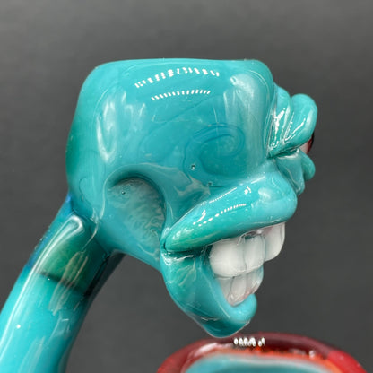 Hand-blown 3 headed downdraft incense burner - Leviathan Glass original