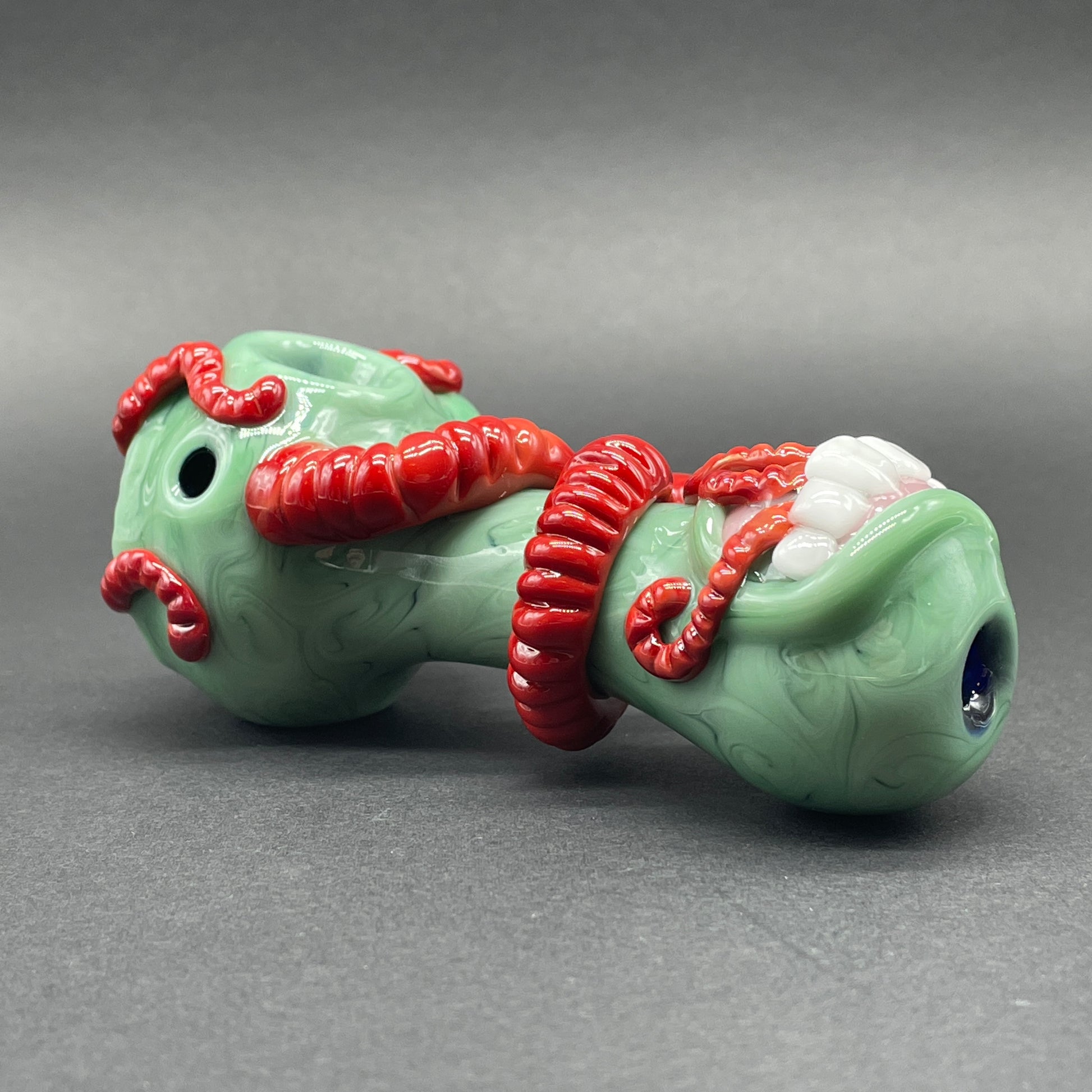 Hand-blown Worm food spoon - Leviathan Glass original