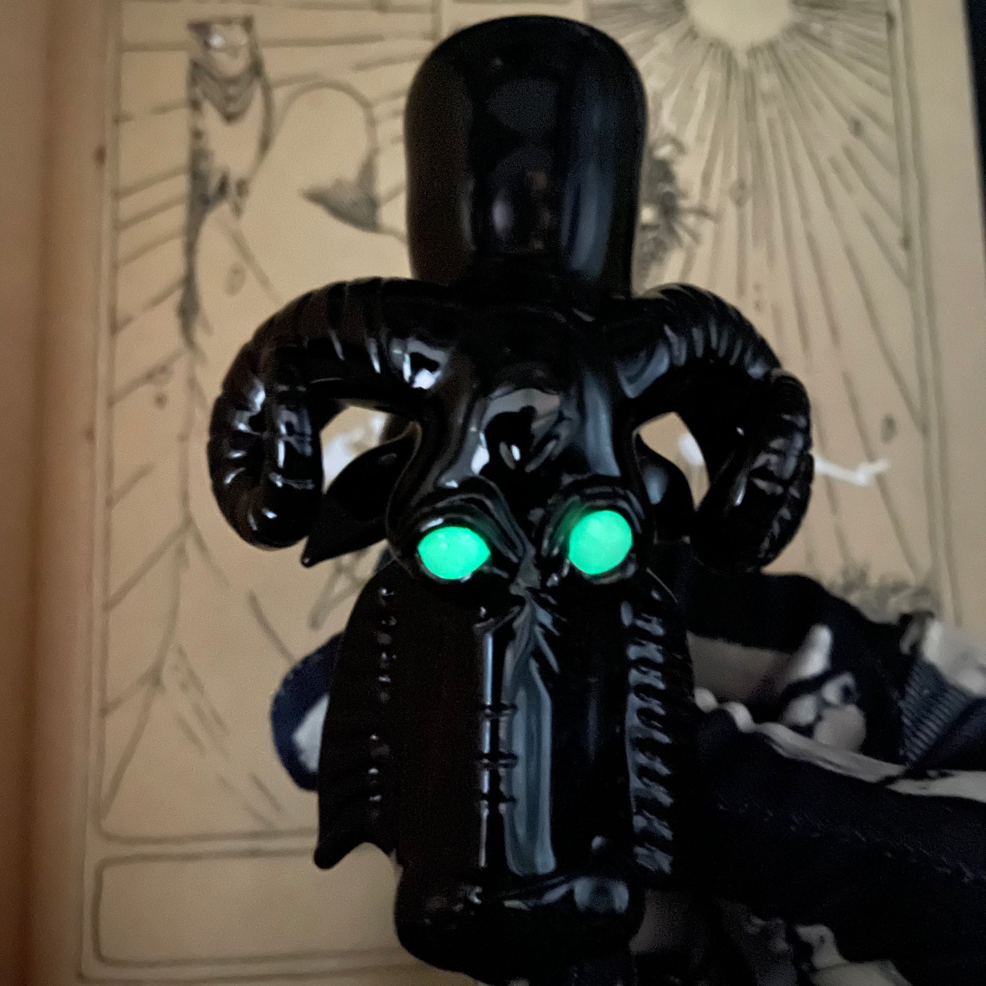 Hand-blown 18mm black Philip dry catch - Leviathan Glass original