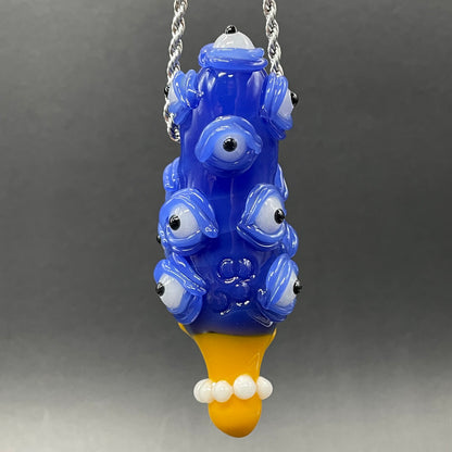 Artisan glass Marge Simpson Mutant Pendant - detailed craftsmanship