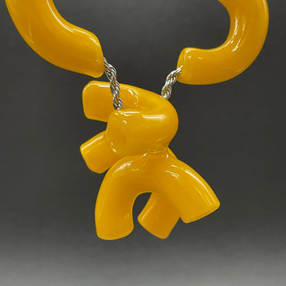 Macaroni and cheese necklace