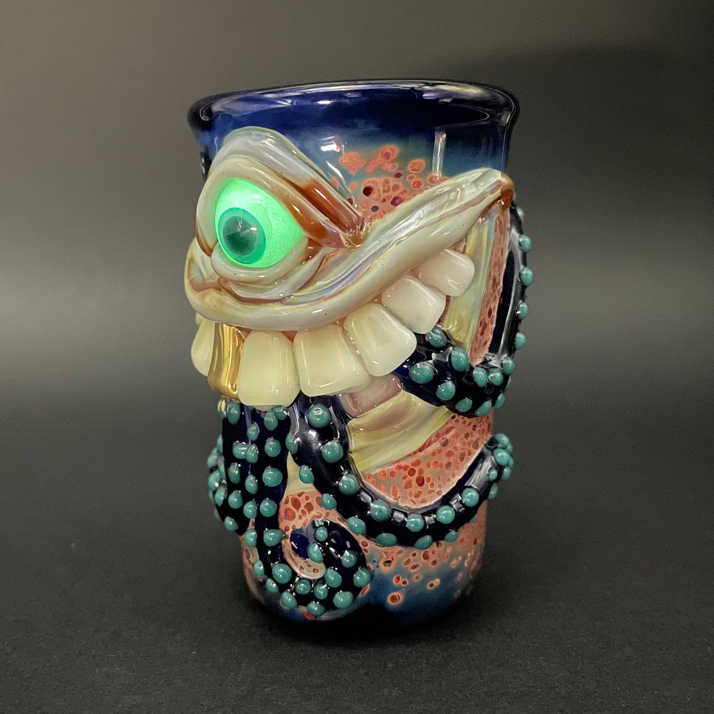 Hand-blown Sushi breath shot glass - Leviathan Glass original