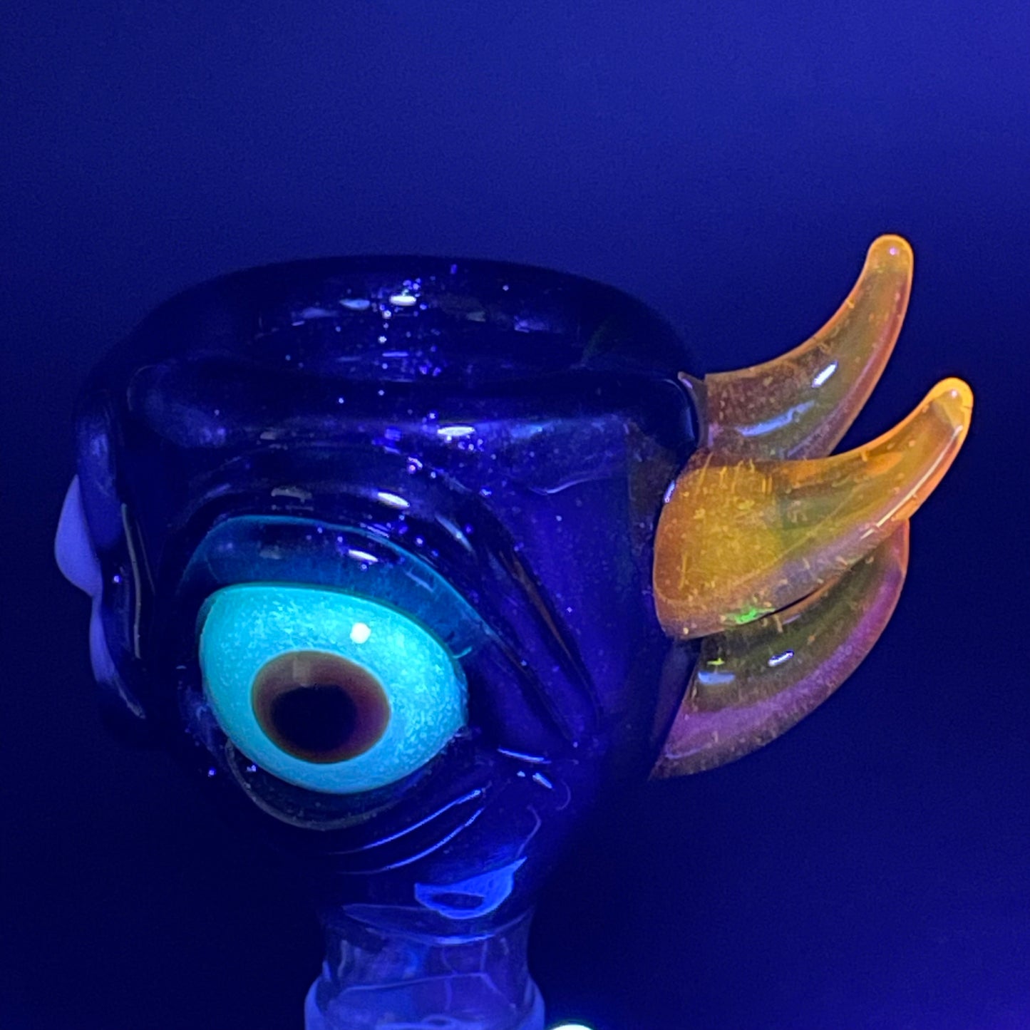 Hand-blown 14mm heavy stardust slide - Leviathan Glass original