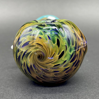 Artisan glass Gold Fumed Cyclops Spoon - detailed craftsmanship