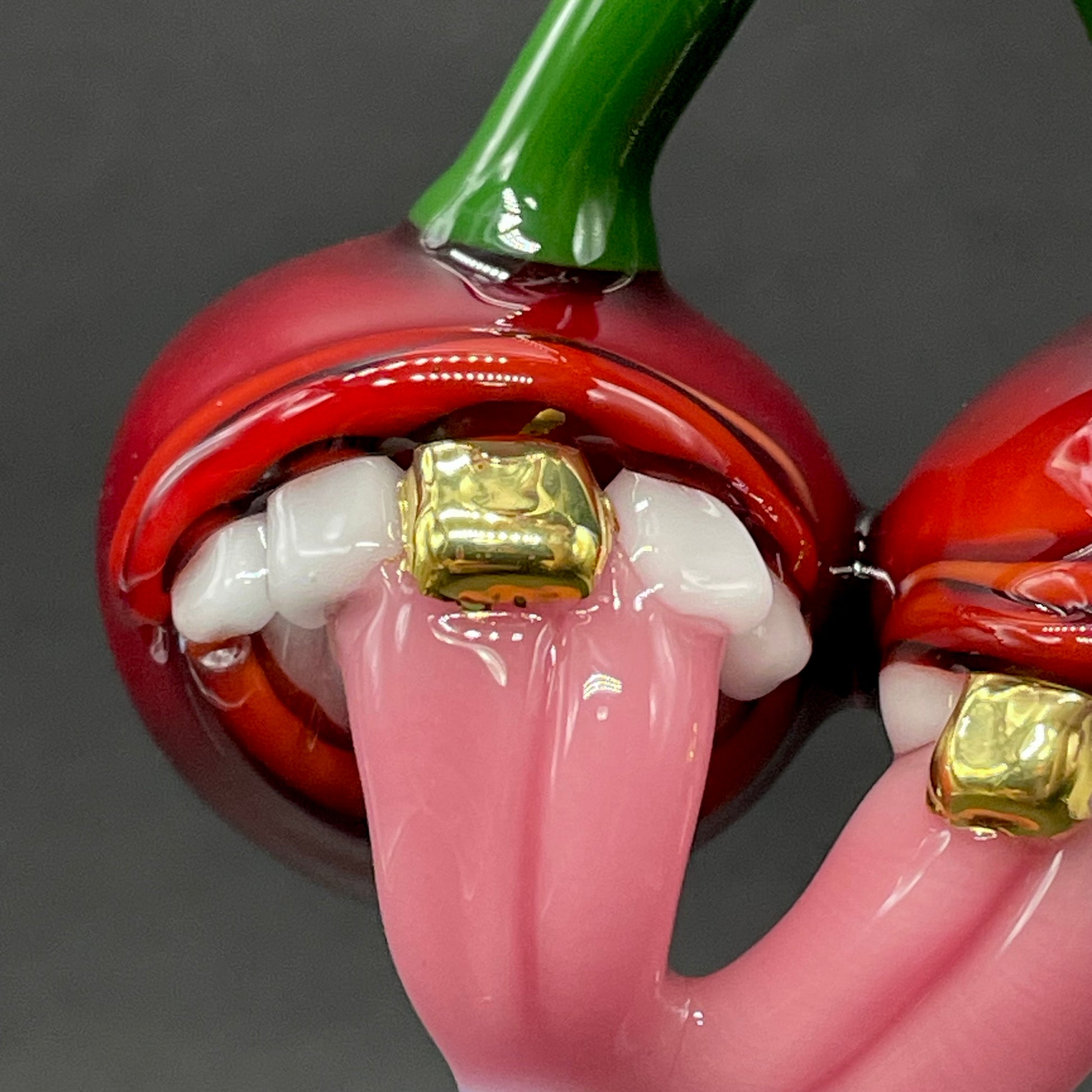 Cherry lover pendant craftsmanship - artisan glass work