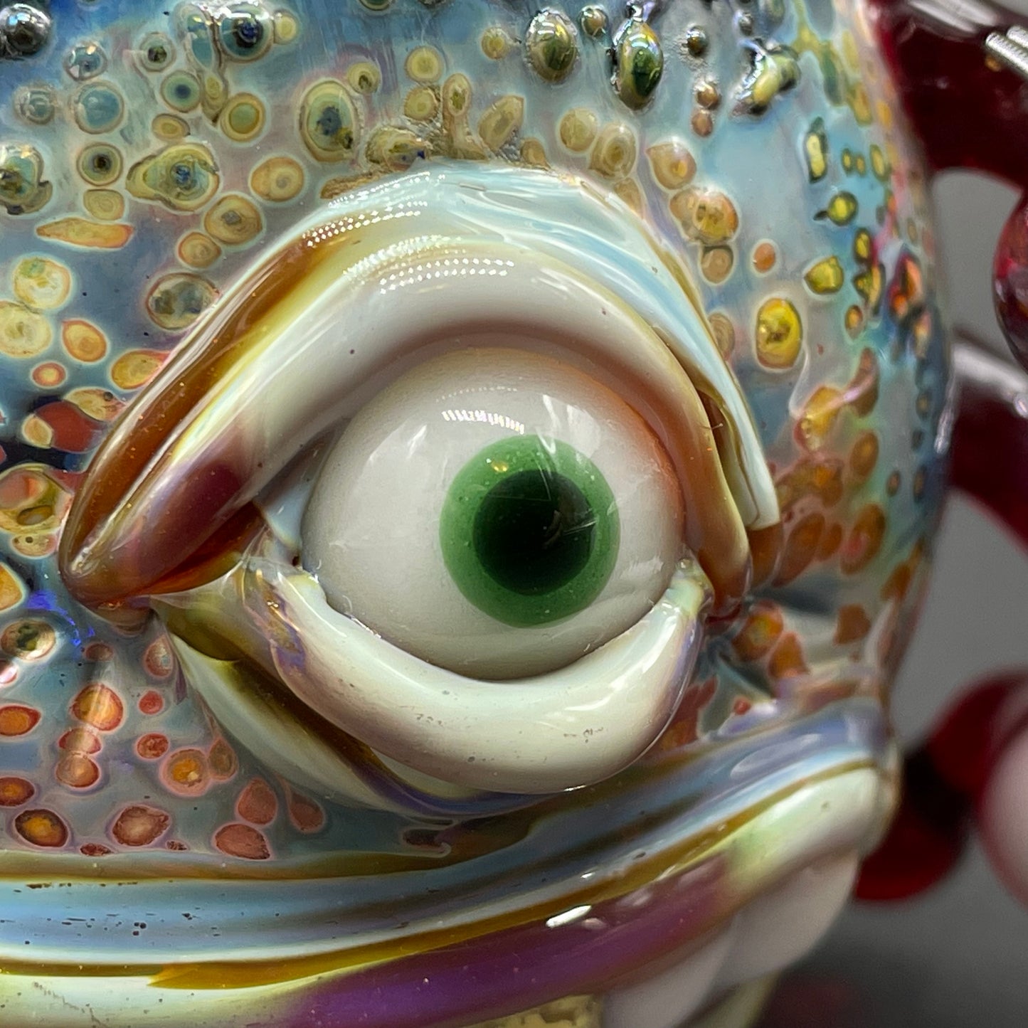 Hand-blown Eye stalk monster ornament - Leviathan Glass original